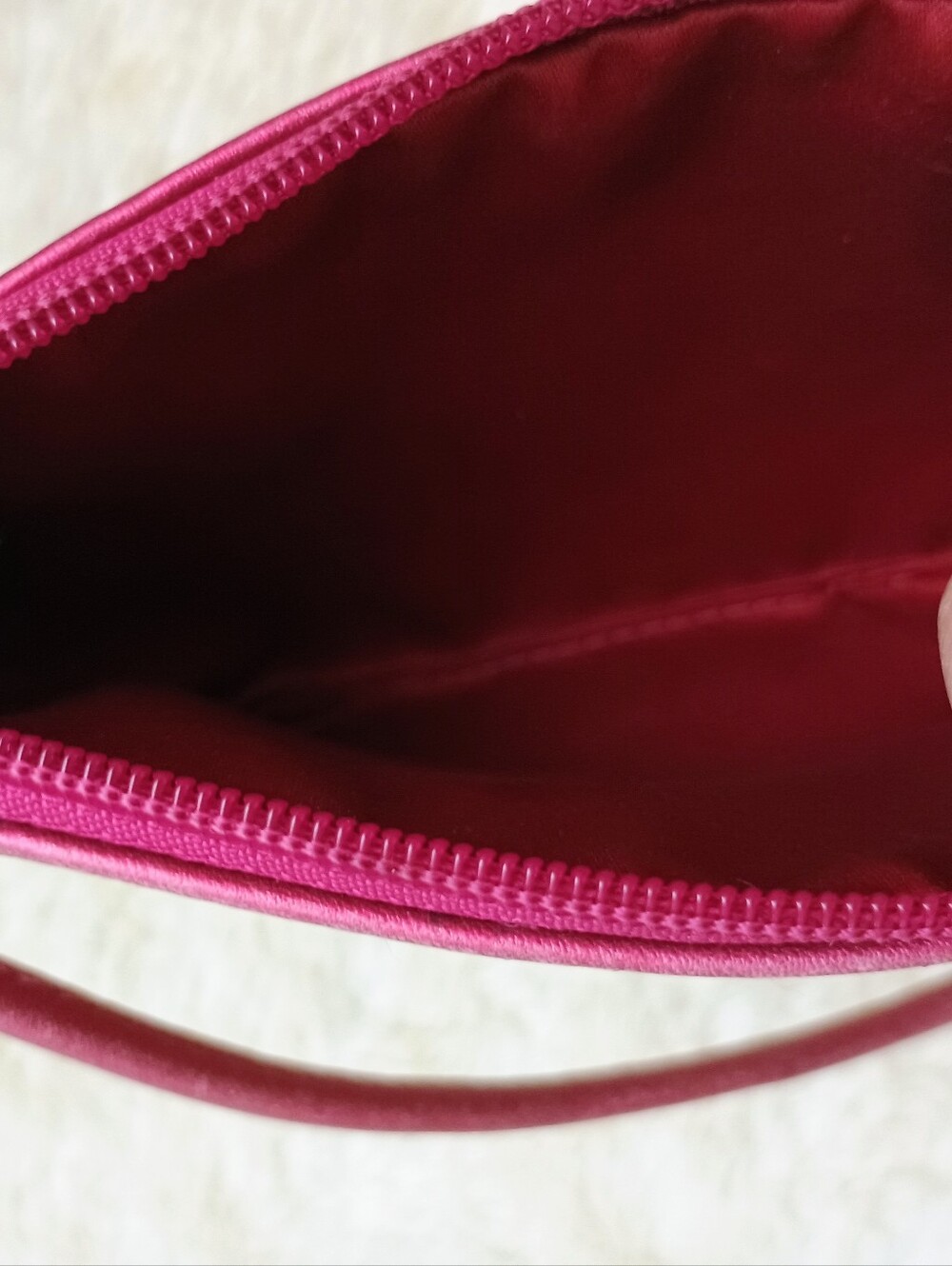 Coach Metallic Raspberry Pink Leather Chain Embossed Wristlet - Picture 7 of 7